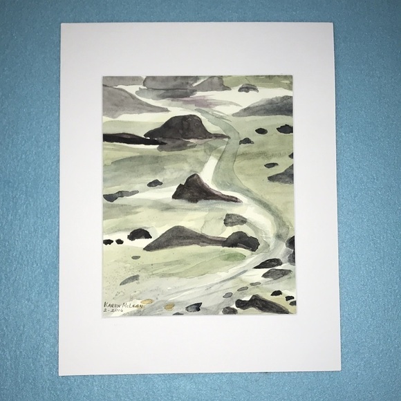 ORIGINAL water color “Low Tide” wall decor - Picture 1 of 5